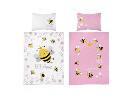 Detské obliečky Včielky ružove 135x100 cm