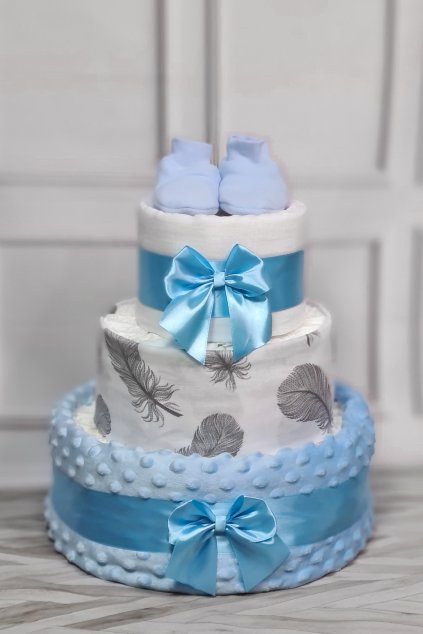 Plenkový dort modré pírko