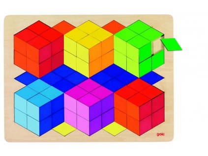 6430 3d barevne puzzle 86 dilku 40 x 30 cm