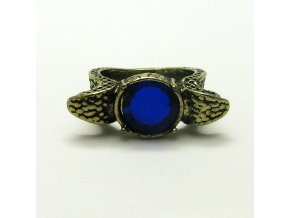 BPK0106 mosazny prsten s modrym kamenem
