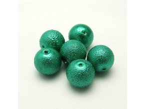 RSK0024K koralky voskovane vroubkovane perly zelene