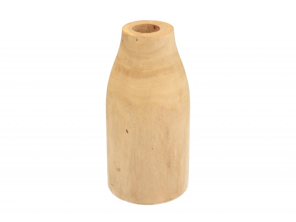 Dřevěná sloupová váza 25 cm