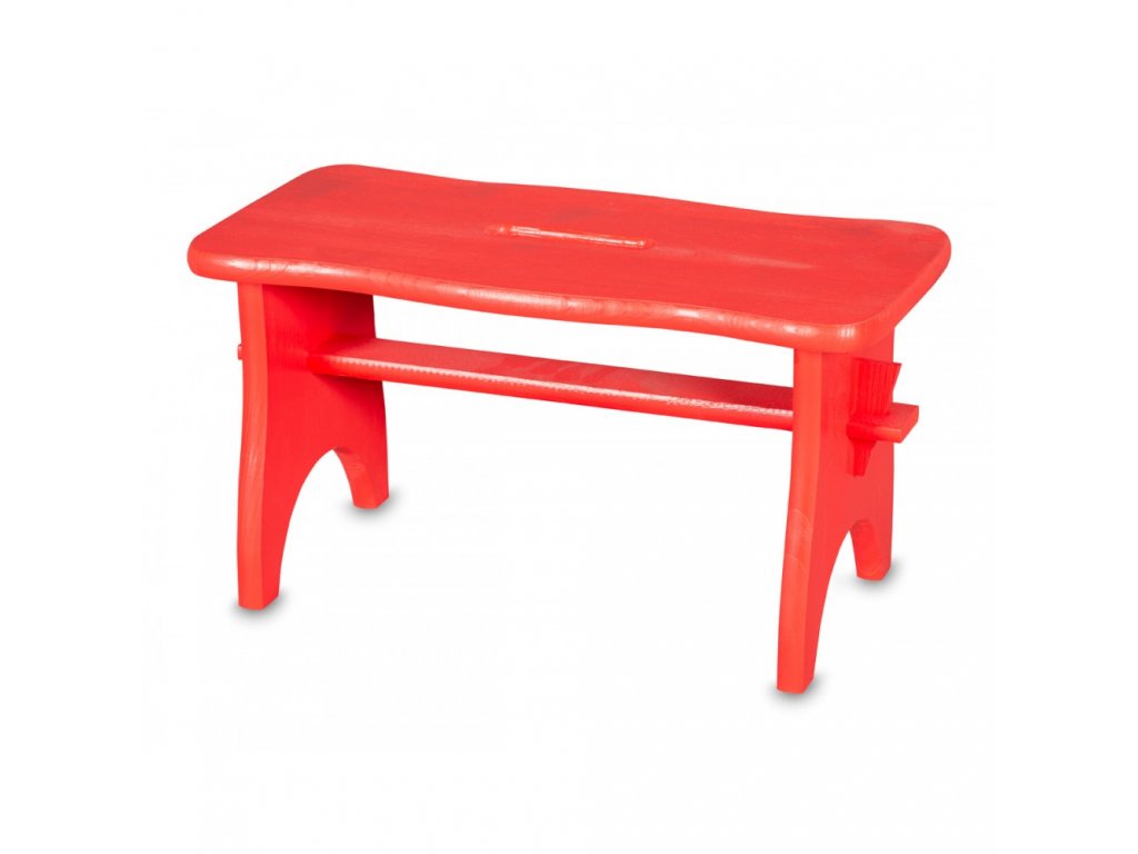 Dřevěná stolička - červená