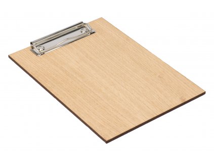 Dřevěná deska s klipem A4 - dub
