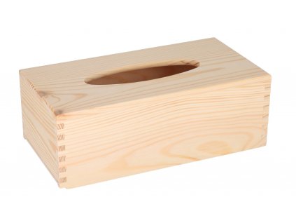 Dřevěná krabička na kapesníky s vysouvacím dnem II