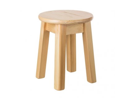 Kulatá stolička z borovicového masivu