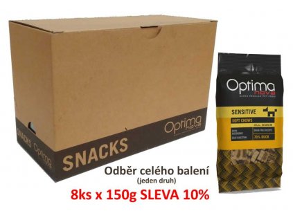 OPTIMAnova Functional Snack Sensitive Duck 150 g (8 ks) AKCE 10 %