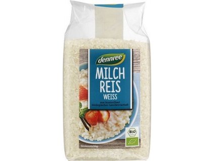 Dennree Rýže mléčná bílá 500g bio