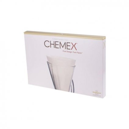 Filtry papírové půlkruhové bělené pro Chemex na 3 šálky 100 ks