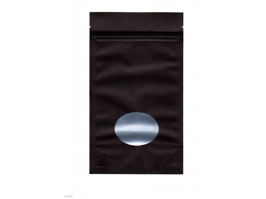 Vrecká na kávu čierne zip + okienko 250 g