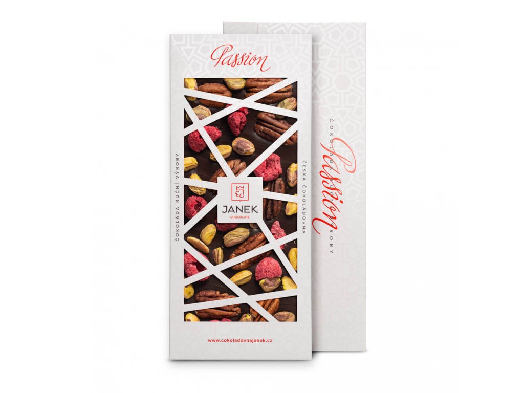 tabulka horke cokolady passion 72 procent s pistaciemi malinami pekanovymi orechy cokoladovna janek.jpg