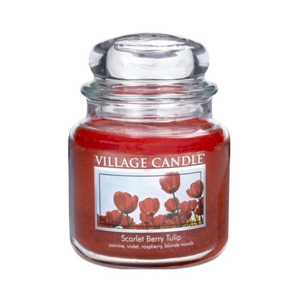 village candle scarlet berry tulip vonna svicka stredni 1