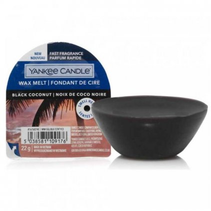 Yankee Candle - vonný vosk Black Coconut (Černý kokos) 22g