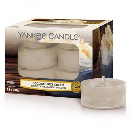 Yankee Candle - čajové svíčky Coconut Rice Cream (Krém s kokosovou rýží) 12 ks