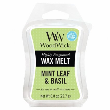 WoodWick vonný vosk Mint Leaf & Basil (Máta a bazalka) 23g