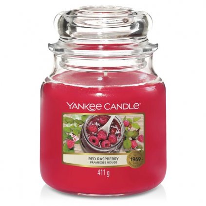 Yankee Candle - vonná svíčka Red Raspberry (Červená malina) 411g