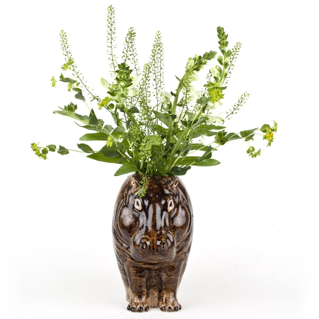 quail ceramics hippo flower vase large 01