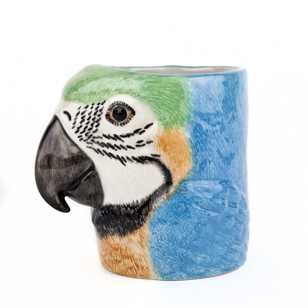 quail ceramics macaw pencil pot 02