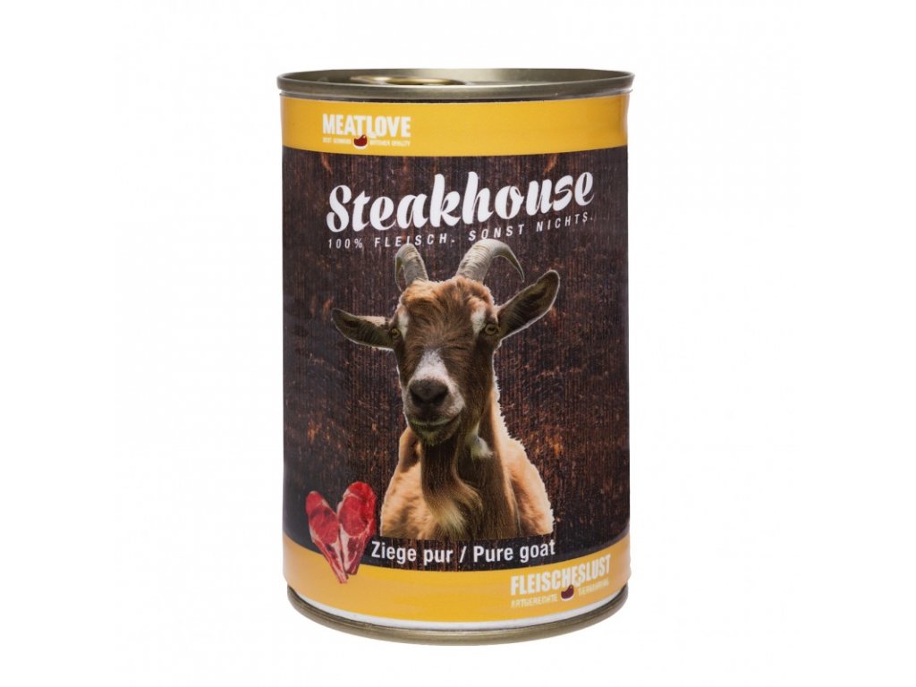 Konzervy STEAKHOUSE - 100% kozie mäso 400g