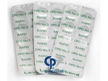 Tablety do bazénového testeru DPD 3 (celkový chlor) baleno po 10 tab.