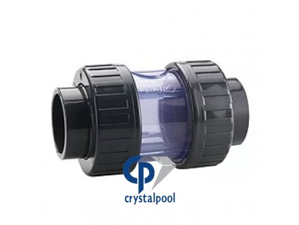 Zpětný ventil d63 PVC PN16 EPDM Transparentní