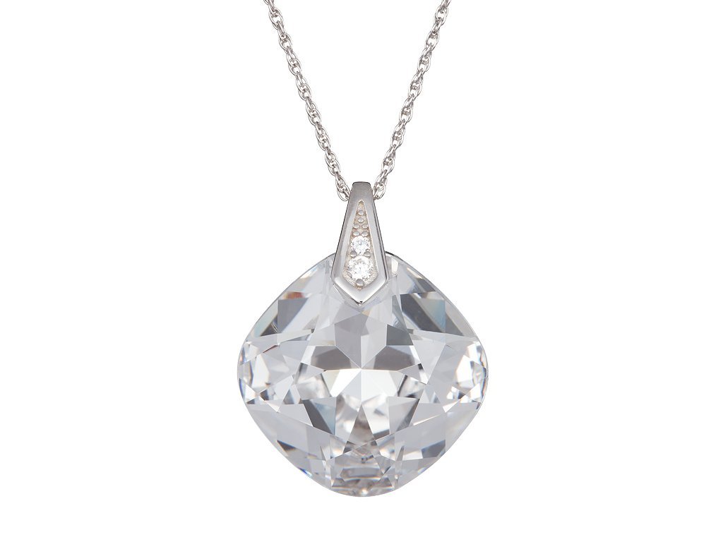 Stříbrný přívěsek Brilliant Rose s českým křišťálem Preciosa - krystal 6011 00