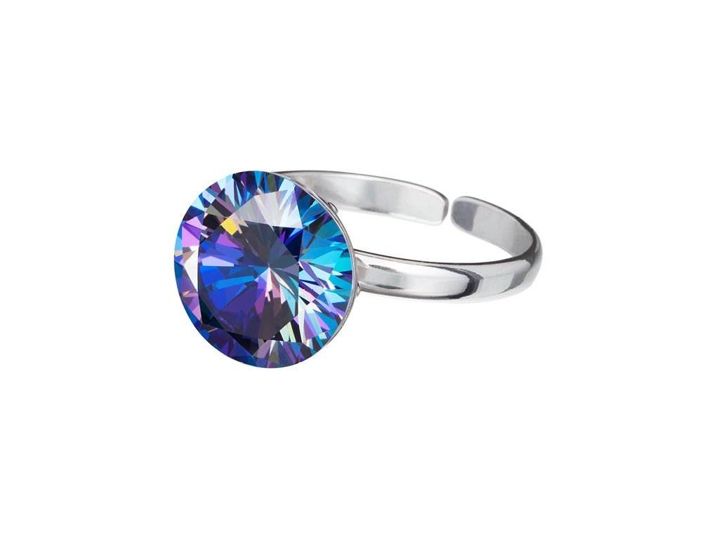 Stříbrný prsten Starry s kubickou zirkonií Preciosa - modrý 5174 46