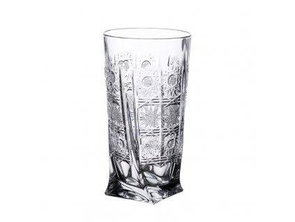 Broušené sklenice long drink na vodu, pivo, limo. 6 ks. Bohemia Crystal Quadro brus Klasik.