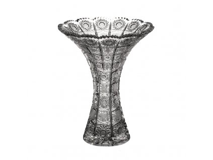 Broušená skleněná váza Bohemia Crystal 80080/255mm. Bohatý brus Klasik.