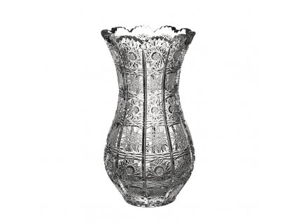Broušená křišťálová váza Bohemia Crystal - Pytel 80381/205mm. Bohatý brus Klasik.