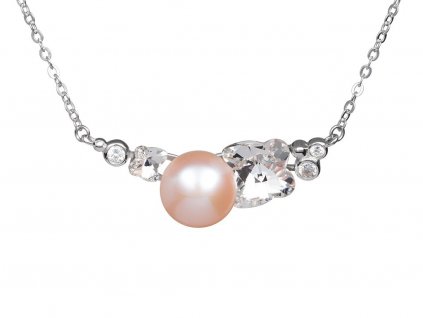 Stříbrný náhrdelník Gentle Passion s říční perlou Preciosa 5212 69