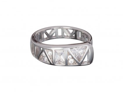 Stříbrný prsten Gentle Inspiration s českým křišťálem a kubickou zirkonií Preciosa 6035 00