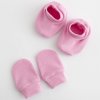 Kojenecký bavlněný set-capáčky a rukavičky New Baby Casually dressed růžová 0-6m 0-6 m