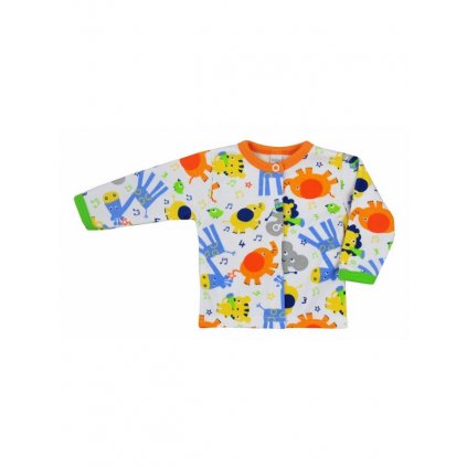 Dojčenský kabátik Bobas Fashion Zoo oranžový 74 (6-9m)