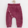 Dojčenské semiškové tepláky New Baby Suede clothes ružovo fialová 74 (6-9m)