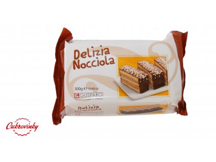 Torta Delizia piškótové pečivo plnené s plnkou s orechovou príchuťou, poliate a zdobené odtučnenou kakaovou dekoráciou - cukrovinky.sk
