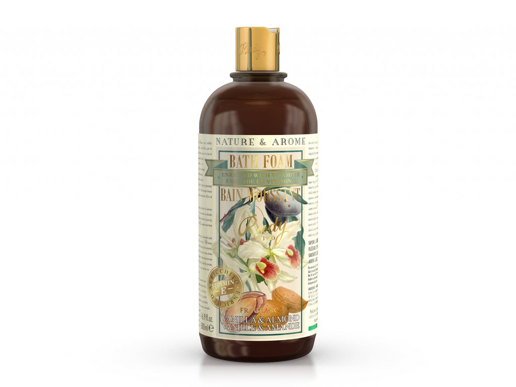 Sprchový gel & pěna do koupele s vitamínem E a mandlovým olejem VANILLA & ALMOND, 500 ml