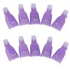 Klipy na nehty pro odstranění gelu: fialové 10 ks