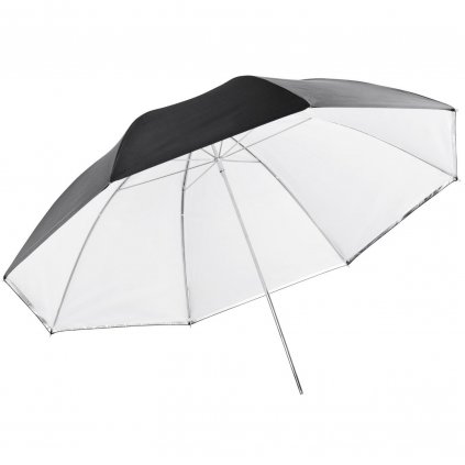 Reflexný dáždnik bielo / čierny 109 cm BRESSER SM-11