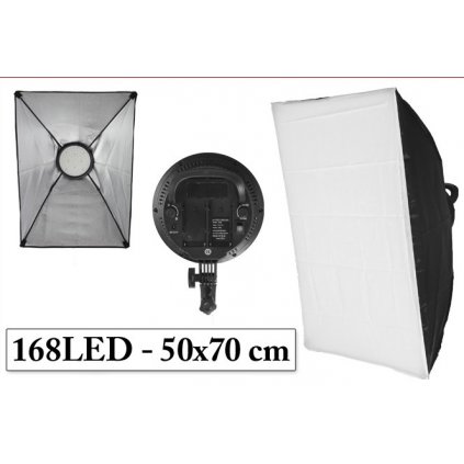 LED softbox 50x70 cm, 168 LED diód