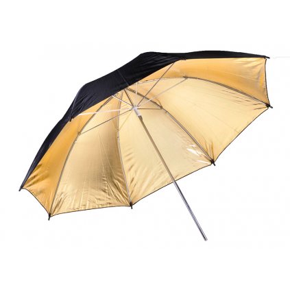 Odrazový dáždnik čierno-zlatý 83 cm