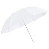 Transparentný štúdiový dáždnik biely 110cm