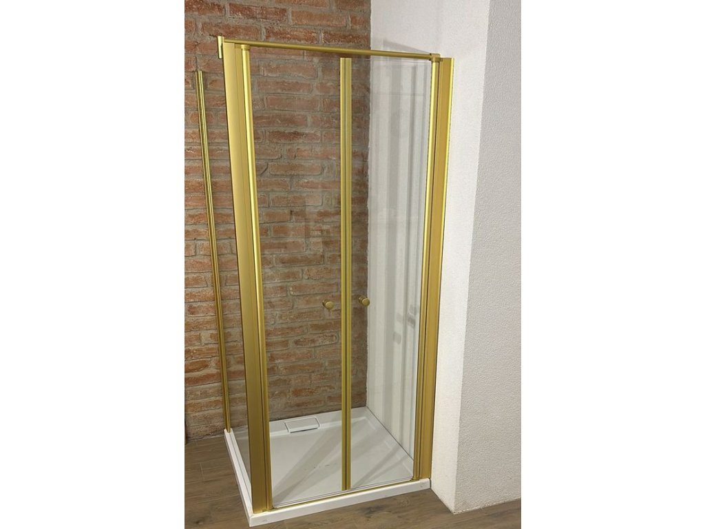 Čtvercový sprchový kout Komfort kombi GOLD 90 x 90 cm