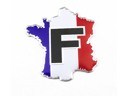 3D Chromová Samolepka - Mapa Francie