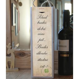 Krabice na víno s nápisem