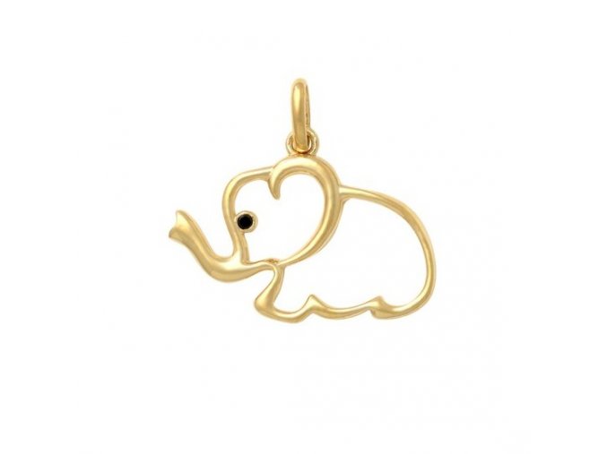 Zlatý přívěsek - slon