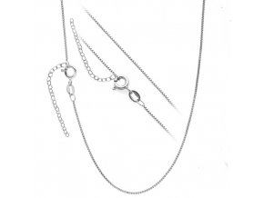 Stříbrný řetízek čtvercový s prodloužením 38+3 cm, 40+3 cm (Délka 40 cm)