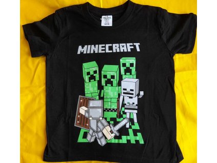tričko Minecraft black