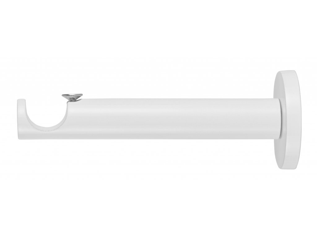 Moderný držiak 19 mm jednoduchý biela lesklá