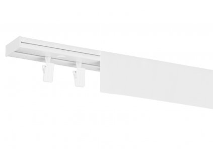 PVC stropná lišta s krytom jednoduchá biela